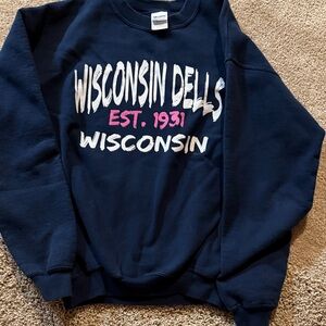 Gildan Navy Blue Wisconsin Dells Crewneck Sweater